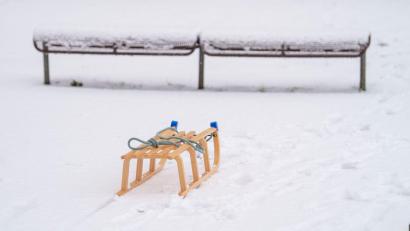 Bild: Andreas Arnold/dpa
Händler melden eine deutlich höhere Nachfrage nach Produkten wie Schlitten. (Symbolbild)