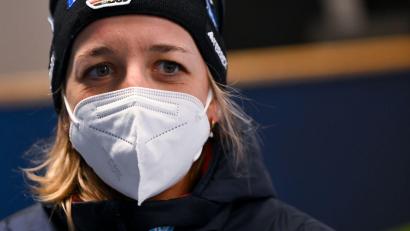 Bild: Sven Hoppe/dpa
Oft mit Maske unterwegs: Franziska Preuß. (Archivbild)