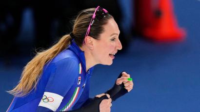 Bild: Luca Bruno/AP/dpa
Die Italienerin Francesca Lollobrigida gewann über 5.000 Meter ihre zweite Goldmedaille bei diesen Spielen.