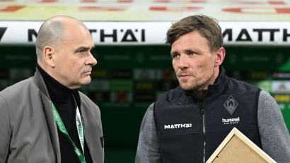 Bild: ---/dpa
Werder-Boss Klaus Filbry hält weiter zu Sport-Geschäftsführer Clemens Fritz. (Archivbild)