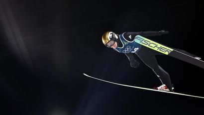 Bild: Daniel Karmann/dpa
Skispringerin Agnes Reisch hat einen Trainingssprung ausgelassen.