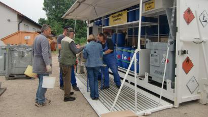 Bild: Firma Bergler
Die Sammelstation für Problemmüll befindet sich im Wertstoffhof Industriegebiet Nord. Sie ist am 28. Februar geöffnet.