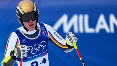 Bild: Julia Demaree Nikhinson/AP/dpa
Skirennfahrer Anton Grammel vermisst in Bormio eine Olympia-Atmosphäre.