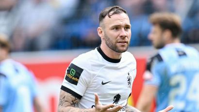 Bild: Uwe Anspach/dpa
War einer der Torschützen: Patrick Hobsch. (Archivbild)