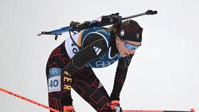 Bild: Hendrik Schmidt/dpa
Franziska Preuß verpasst die ersehnte Einzelmedaille.