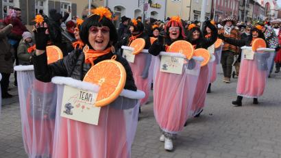 Bild: Konrad Rosner
"Spirit of Linedance" in phantasievollen Verkleidungen beim Tirschenreuther Faschingszug.