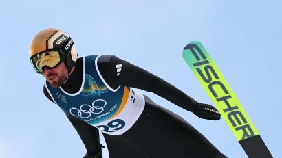 Bild: Daniel Karmann/dpa
Johannes Rydzek präsentierte sich im Training verbessert.