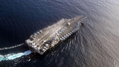 Bild: Federico Gambarini/dpa
Medienberichten zufolge soll der Flugzeugträger „U.S.S. Gerald R. Ford“ die militärische Präsenz der USA im Nahen Osten verstärken. (Archivbild)