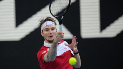 Bild: Dita Alangkara/AP/dpa
Alexander Bublik wird in diesem Jahr in München dabei sein. (Archivbild)