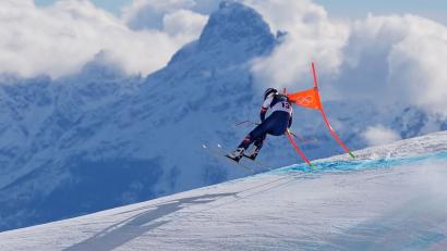 Bild: Jacquelyn Martin/AP/dpa
Grüße aus Cortina: Hinter dieser malerischen Momentaufnahme steckt der Beginn des großen Dramas um Lindsey Vonn. (Archivbild)