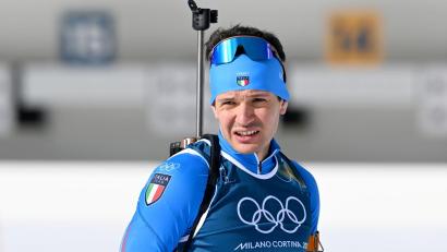 Bild: Hendrik Schmidt/dpa
Tommaso Giacomel kam im Massenstart nicht ins Ziel.