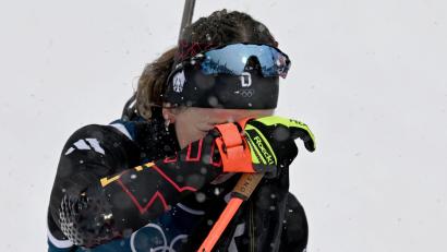 Bild: Hendrik Schmidt/dpa
Franziska Preuß auf den letzten Metern ihrer Karriere.