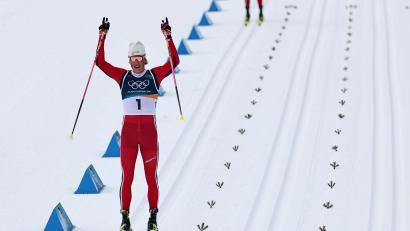 Bild: Daniel Karmann/dpa
Johannes Hoesflot Klaebo war bei diesen Winterspielen unaufhaltsam.