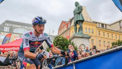 Bild: Jan Woitas/dpa
Florian Lipowitz attackierte auf der letzten Etappe der Algarve-Rundfahrt. (Archivbild)