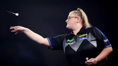 Bild: John Walton/PA Wire/dpa
Hat Darts.Geschichte geschrieben: Beau Greaves. (Archivbild)