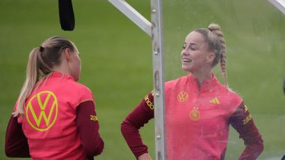 Bild: Marc Schüler/dpa
Jubiläum als Kapitänin: Giulia Gwinn