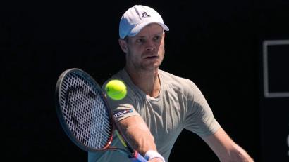 Bild: Dita Alangkara/AP/dpa
Tennisprofi Yannick Hanfmann steht in Chile im Halbfinale. (Archivbild)