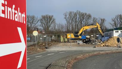 Bild: Petra Hartl
Die Tankstelle an der Fuggerstraße beim Real-Markt in Amberg verschwindet.
