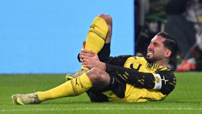 Bild: David Inderlied/dpa
Borussia Dortmunds Kapitän Emre Can fällt lange aus.