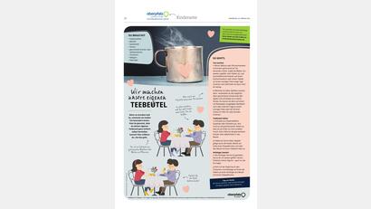 Bild: Oberpfalz Medien
Wir machen unsere eigenen Teebeutel.