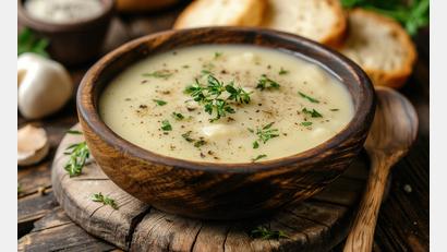 Bild: sharafizdushanbe – stock.adobe.com
Die Brennsuppe basiert auf einer dunklen Einbrenne aus Schmalz, Mehl und Zwiebel.