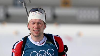 Bild: Hendrik Schmidt/dpa
Sturla Holm Laegreid gestand bei den Winterspielen in einem TV-Interview einen Seitensprung. (Archivbild)