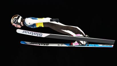 Bild: Daniel Karmann/dpa
Nika Prevc war erneut nicht zu schlagen. (Archivbild)