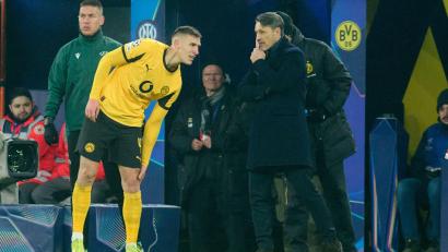 Bild: Bernd Thissen/dpa
Arbeiten Nico Schlotterbeck und Niko Kovac auch kommende Saison noch zusammen bei Borussia Dortmund?