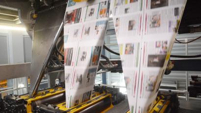 Symbolbild: Gabi Schönberger
Im Druckzentrum von Oberpfalz-Medien in Weiden werden jede Nacht die Tageszeitungen für das ganze Verbreitungsgebiet gedruckt.