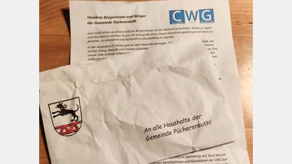 Bild: ck
Mit einem Brief verabschiedet sich der Püchersreuther Bürgermeister Rudolf Schopper zwei Wochen vor der Kommunalwahl von den Bürgern. Er tritt nicht mehr als Bürgermeisterkandidat an. Nebenbei wirbt er in dem Schreiben für seine Partei CWG.