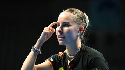 Bild: Manfred Schillings/dpa
Tischtennis-Star Annett Kaufmann.