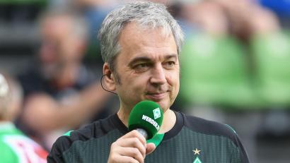 Bild: Carmen Jaspersen/dpa
Arnd Zeigler ist seit 2001 Stadionsprecher bei Werder Bremen. (Archivbild)