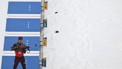 Bild: Hendrik Schmidt/dpa
Justus Strelow patzte so oft wie nie zuvor am Schießstand. (Archivbild)