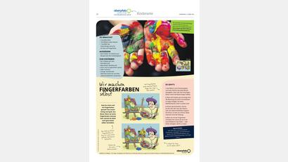 Bild: Oberpfalz Medien
Wir machen Fingerfarben.