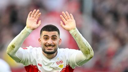 Bild: Harry Langer/dpa
Will mit dem VfB ins Viertelfinale der Europa League: Deniz Undav. (Archivbild)