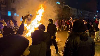 Bild: Uncredited/UGC/AP/dpa
Die jüngsten Massenproteste wurden vom iranischen Staatsapparat blutig niedergeschlagen. (Archivbild)