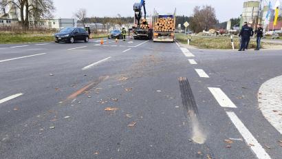 Bild: jma
Durch eine Vollbremsung verhinderte der LKW-Fahrer den Zusammenstoß.