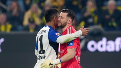 Bild: Bernd Thissen/dpa
HSV-Keeper Heuer Fernandes war bester Mann bei den Gästen.