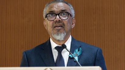 Bild: Magali Girardin/KEYSTONE/dpa
Tedros berichtet von mehr als 60 Toten im Sudan. (Archivbild)
