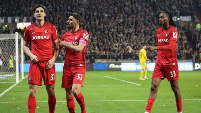 Bild: Christian Charisius/dpa
Igor Matanovic (l) traf doppelt für den SC Freiburg.