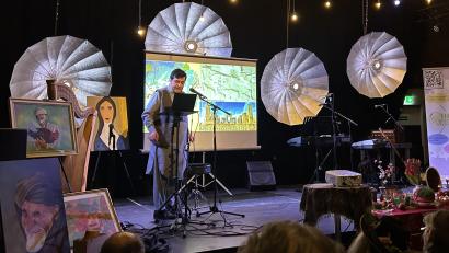 Bild: Veit Wagner 
Einen fundierten Einblick in die Geschichte und Bedeutung des Frühlingsfest Nowruz gab Professor Ahmadi Said Haidar aus Afghanistan.