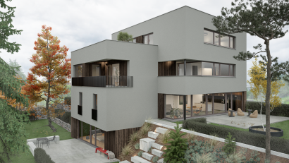 Bild: Projekt Seepromenade GmbH /exb
Die Projekt Seepromenade GmbH hat eine Visualisierung einer Stadtvilla veröffentlicht. Bis zu vier solcher Häuser könnten auf dem sogenannten Brauhausgelände entstehen.