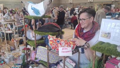 Bild: jua
Alles Handarbeit: Das galt für viele Angebote an den Ständen des Frühlingsmarkes in Pfreimd.