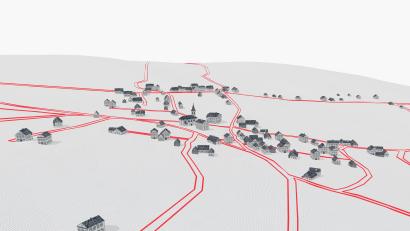 Bild: Deutsches Knopfmuseum
In der Ausstellung „Paulusbrunn – Das zweite Leben eines verschwundenen Dorfes“ im Deutschen Knopfmuseum in Bärnau ist unter anderem diese Rekonstruktion des verschwundenen Dorfes Paulusbrunn zu sehen.