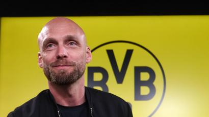 Bild: Bernd Thissen/dpa
Selbstbewusst bei seinem Herzensclub: Der neue BVB-Sportdirektor Ole Book.