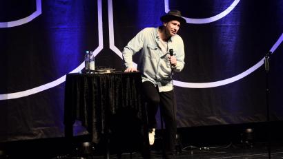 Bild: Kunz
Harry G läuft in der Max-Reger-Halle zur Hochform auf.