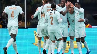 Bild: Charles Krupa/AP/dpa
Kylian Mbappé brachte die Franzosen in der 32. Minute in Führung.