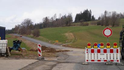 Bild: wel
Von Nunzenried aus ist die Strecke wegen Straßenbaumaßnahmen bis voraussichtlich 30. April gesperrt.