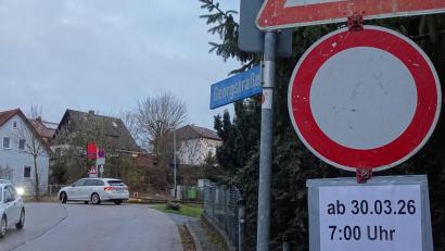 Bild: ui
Am Montag um 7 Uhr beginnt die Straßensperrung in der Georgstraße in Neustadt/WN.
