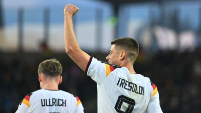 Bild: Swen Pförtner/dpa
Jubelt bei der U21 - und bald auch im Nagelsmann-Team? Nicolò Tresoldi.